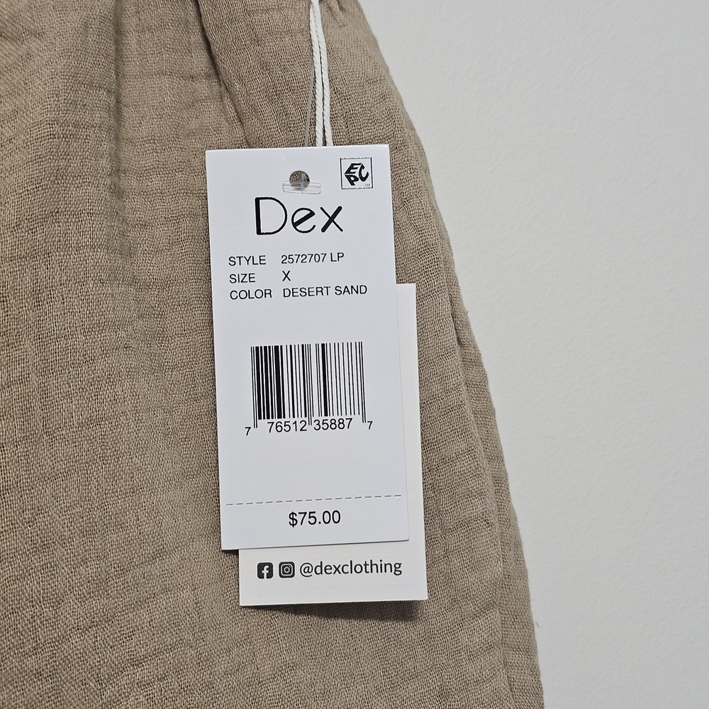 Dex Women Skirt Size X Fit 14 Brown Relaxed Fit Elastic Waistband Tiered New 327 - Picture 4 of 9